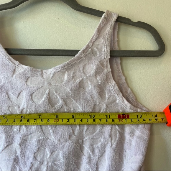 OshKosh Girls Lilac Terry Cloth Romper Size 12 Sleeveless Summer Playsuit Beach - Picture 5 of 8